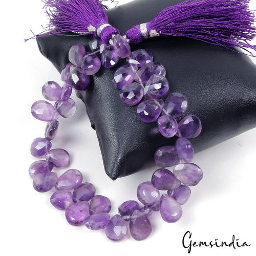 Amethyst Beaded Strand, Untreated — 10mm to 12mm, 131.60 Ct, Brazil