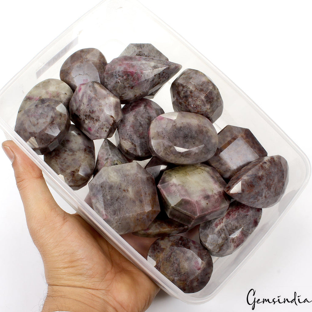 2 Kilo Natural Ruby In Metrix Mix Faceted Earth Mined Museum Size Loose Gem Lot