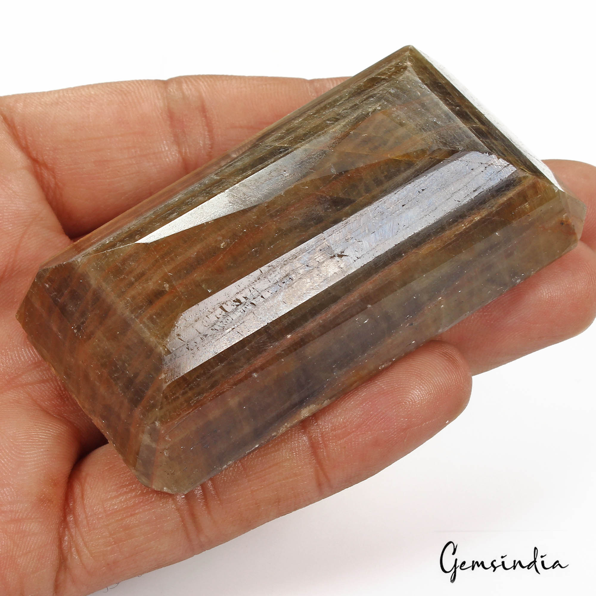 Sapphire Loose Gemstone, Untreated, Brown — 74 x 41 x 24mm, 955 Ct, India