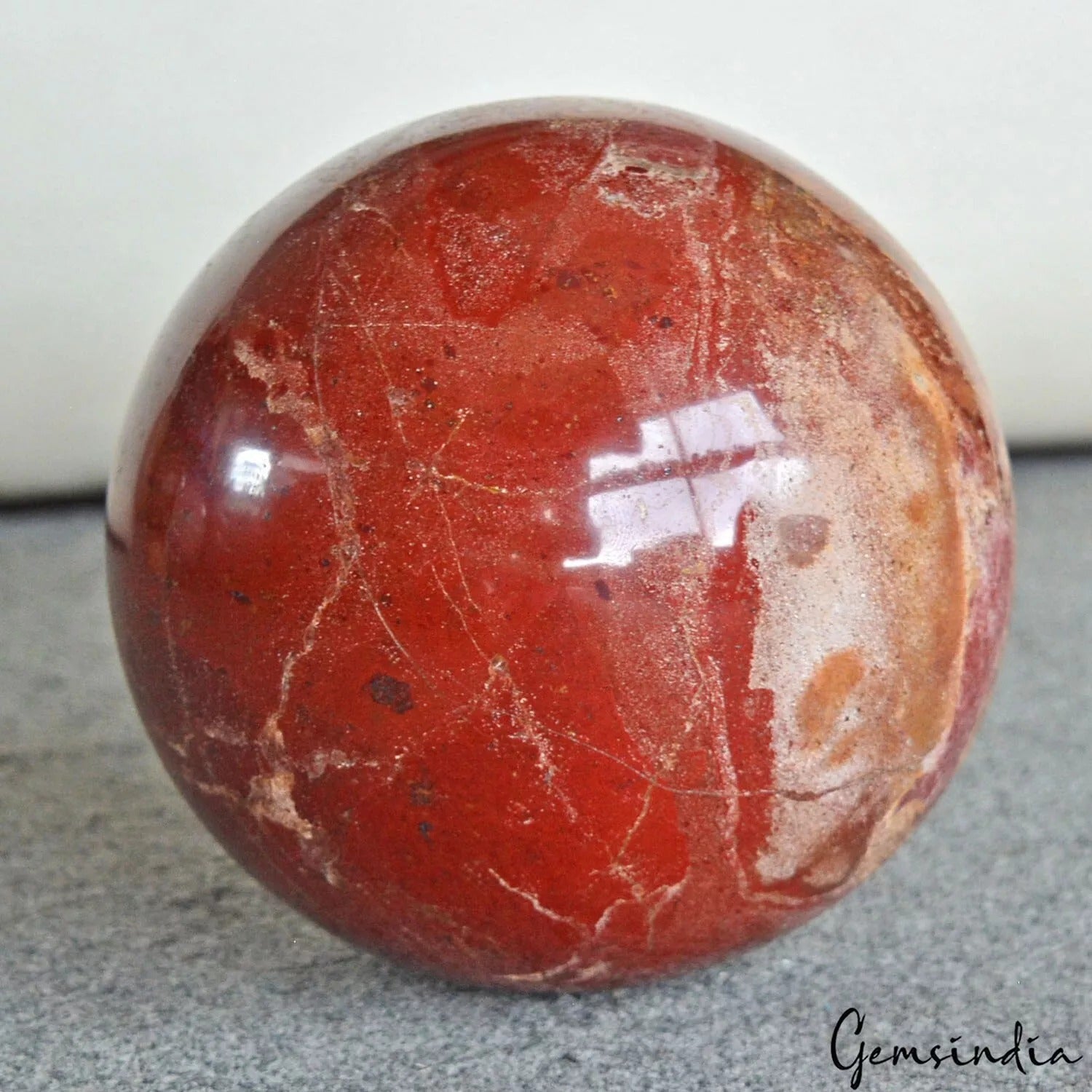 5.5 in Large Red Jasper Ball Crystal Healing Chakra Gemstone Decor Sphere 3.4 kg