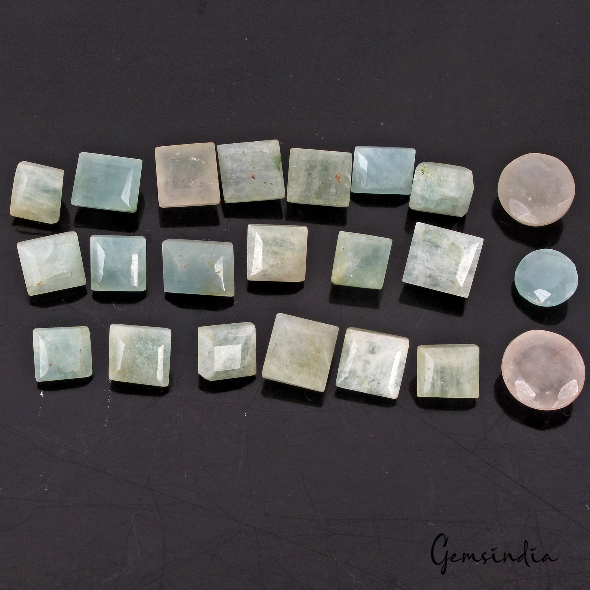 Aquamarine Lot, Loose Gemstone, Untreated — 22 Pieces, 9mm to 13mm, 125 Ct, Brazil