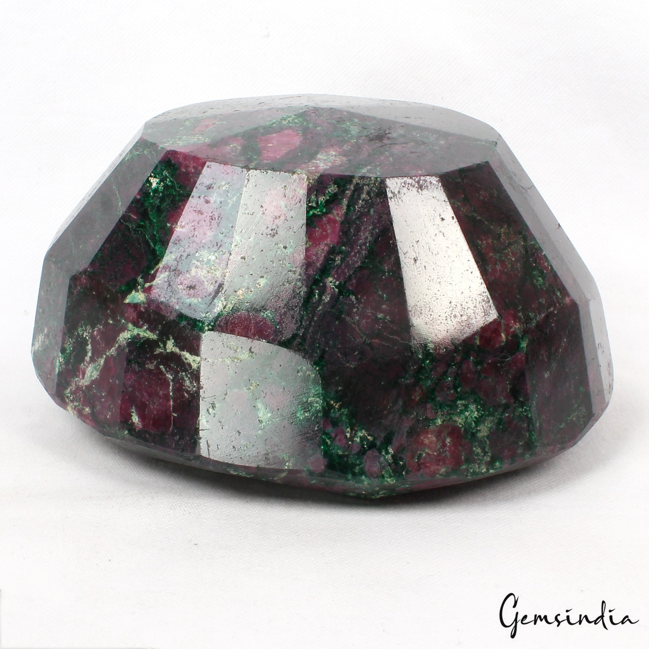 Large 4.4 Kg Natural Huge Green Red Ruby Zoisite Oval Faceted Untreated Gemstone