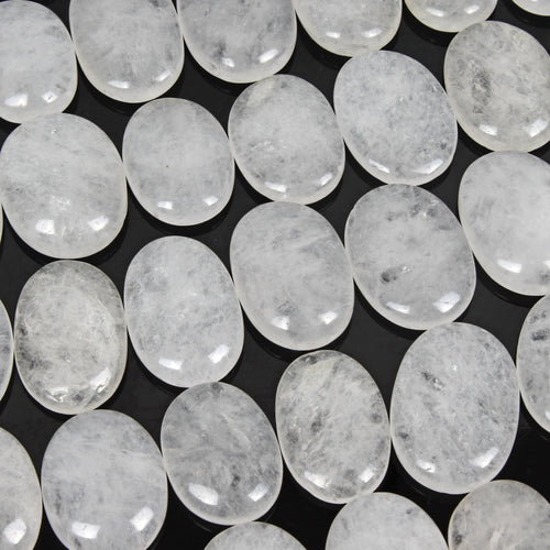 1 Kilo Natural Untreated Supreme Quartz Oval Cab Loose Gems Wholesale Lot 88 Pcs