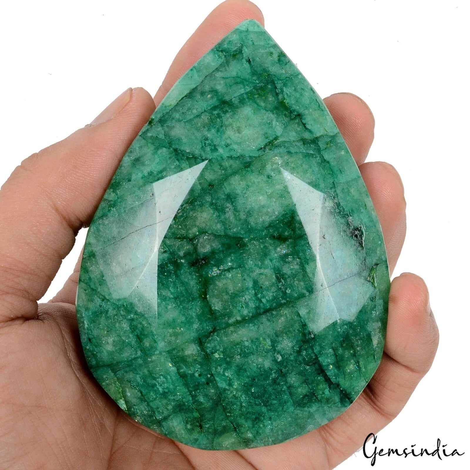 1950 Cts Natural Brazilian Green Emerald Pear Faceted Huge Earth Mined Gemstone