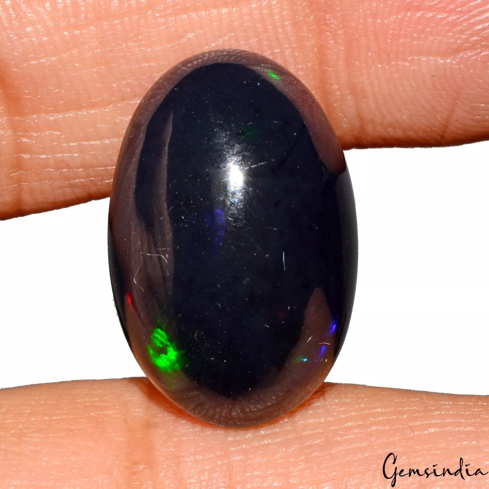 Black Opal Cabochon — 20x13x8mm, 9.80 Ct, Ethiopia