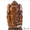 Tiger Eye Ganesha Figurine, Untreated — 70x39x27mm, 113 g (565 Ct)