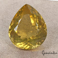Certified 62.30 Cts Natural Untreated Golden Yellow Citrine Pear Cut Loose Gem