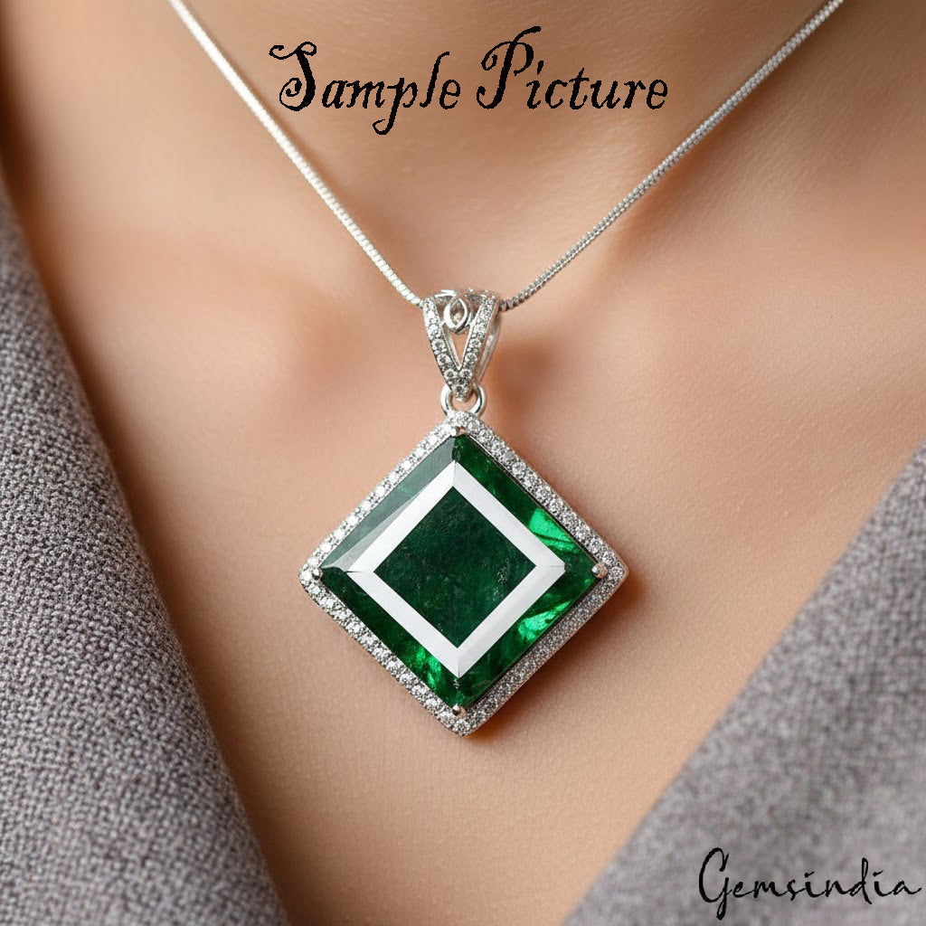 Emerald Loose Gemstone, Color Enhanced, Green — 17x17x8mm, 27.00 Ct, Brazil