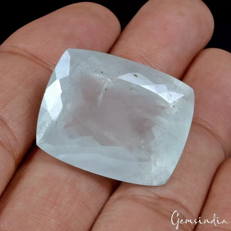 Aquamarine Loose Gemstone, Cushion Cut Treartment : Untreated — 27x22x12 mm, 58.80 Ct, Brazil