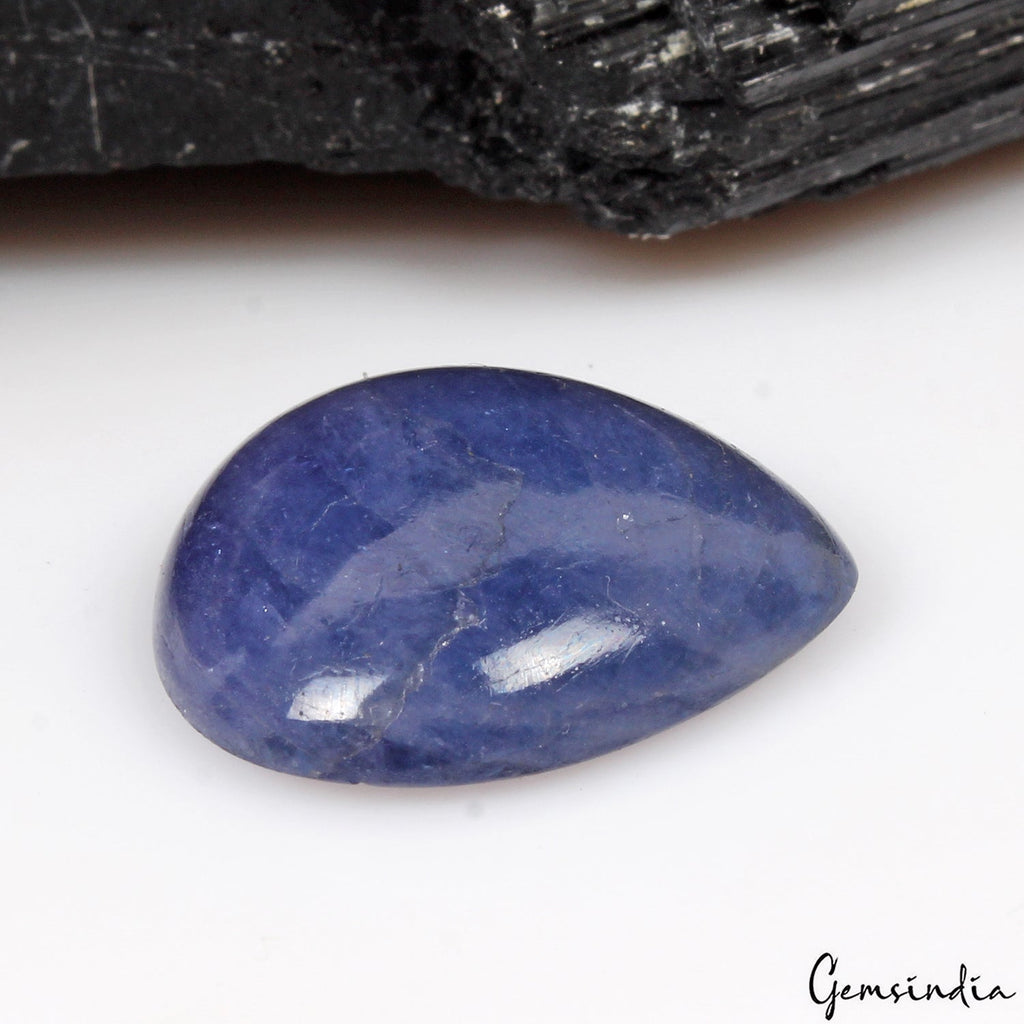 21.10 Ct Natural Untreated Violet Blue Tanzanite Pear Cab Loose jewelry Gemstone