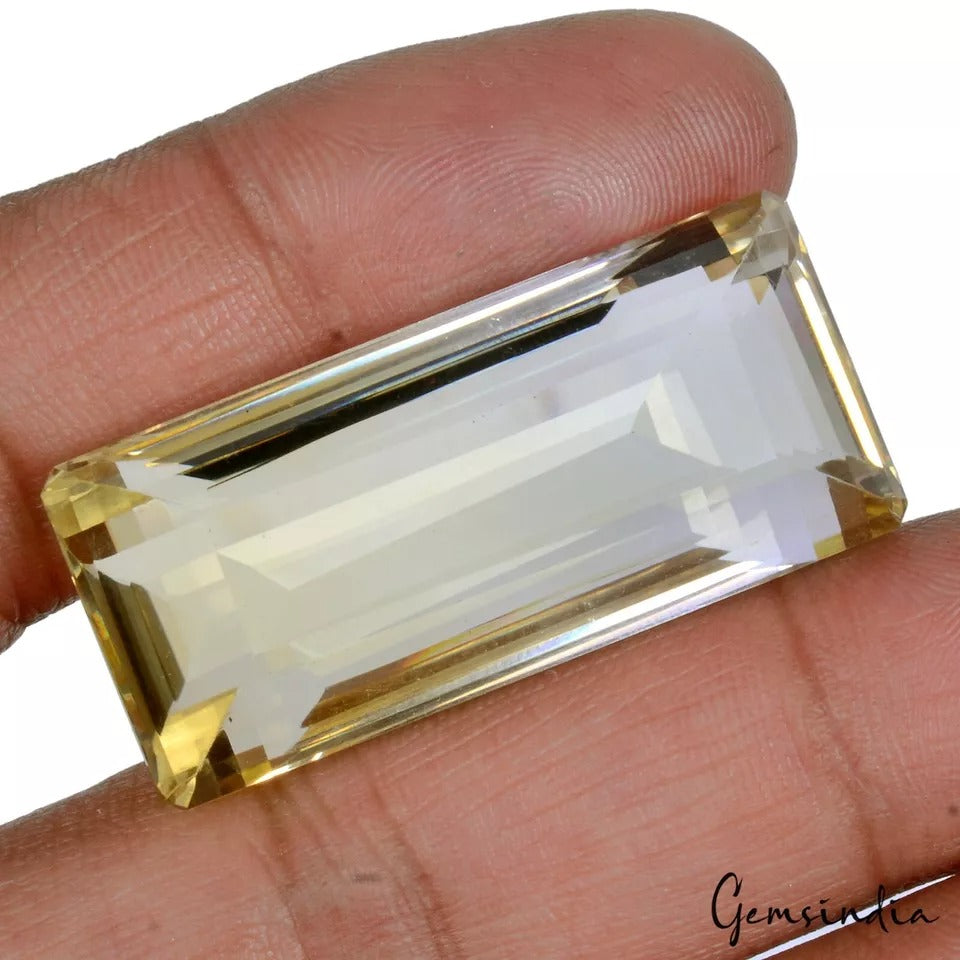 Citrine Loose Gemstone, Yellow — 39x18x15 mm, 95.10 Ct, Brazil