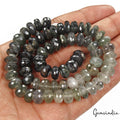 Rutile Quartz Beaded Strand, Untreated, Bi Color — 8mm to 9mm, 310 Ct, India