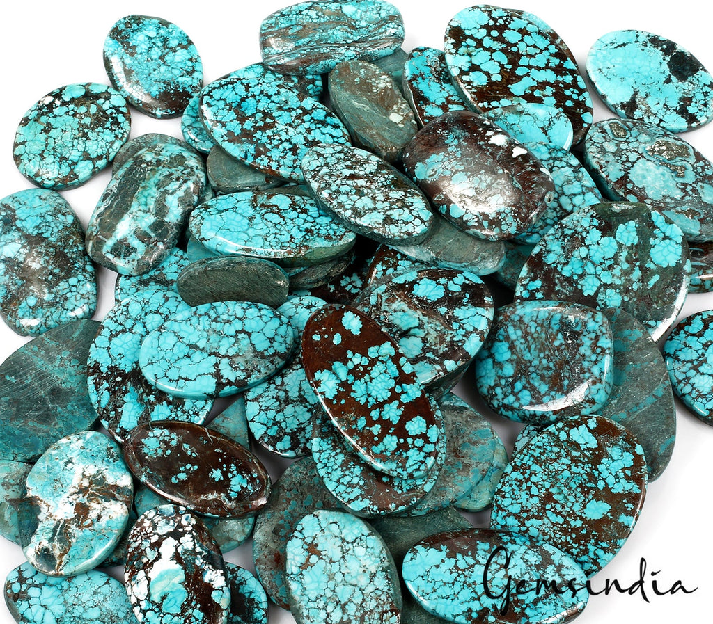 1 Kilo Lot Spiderweb Turquoise Blue Green Mix Shape Loose Gemstone A+ 31mm-60mm