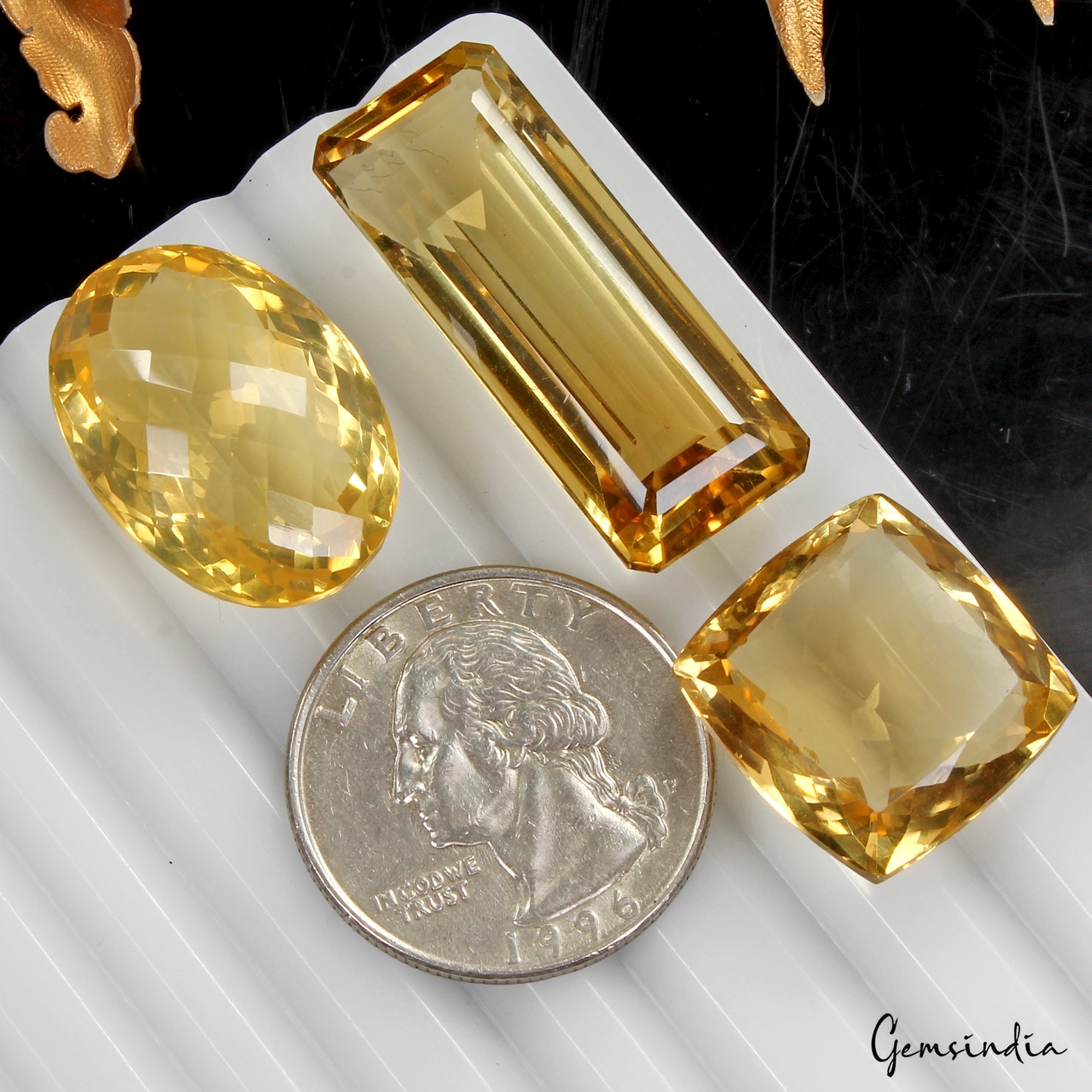 Certified 89.10Ct Natural Yellow Citrine Mix Cut Loose Unheated Gemstone, Brazil