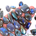660 Ct/29 Pcs Natural Blue Shine Spectrolite Labradorite Mix Cab Loose Gems Lot