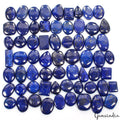 1500 Cts/64 Pcs Natural Blue Lapis Lazuli Gold Pyrite Mix Cabochon Gemstones Lot