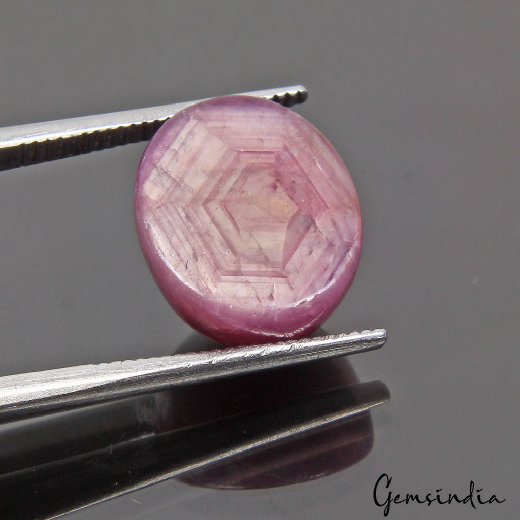 Certified 11.20 Cts Natural Pink Star Ruby Oval Cab Rare Loose Gem For Ring-RH