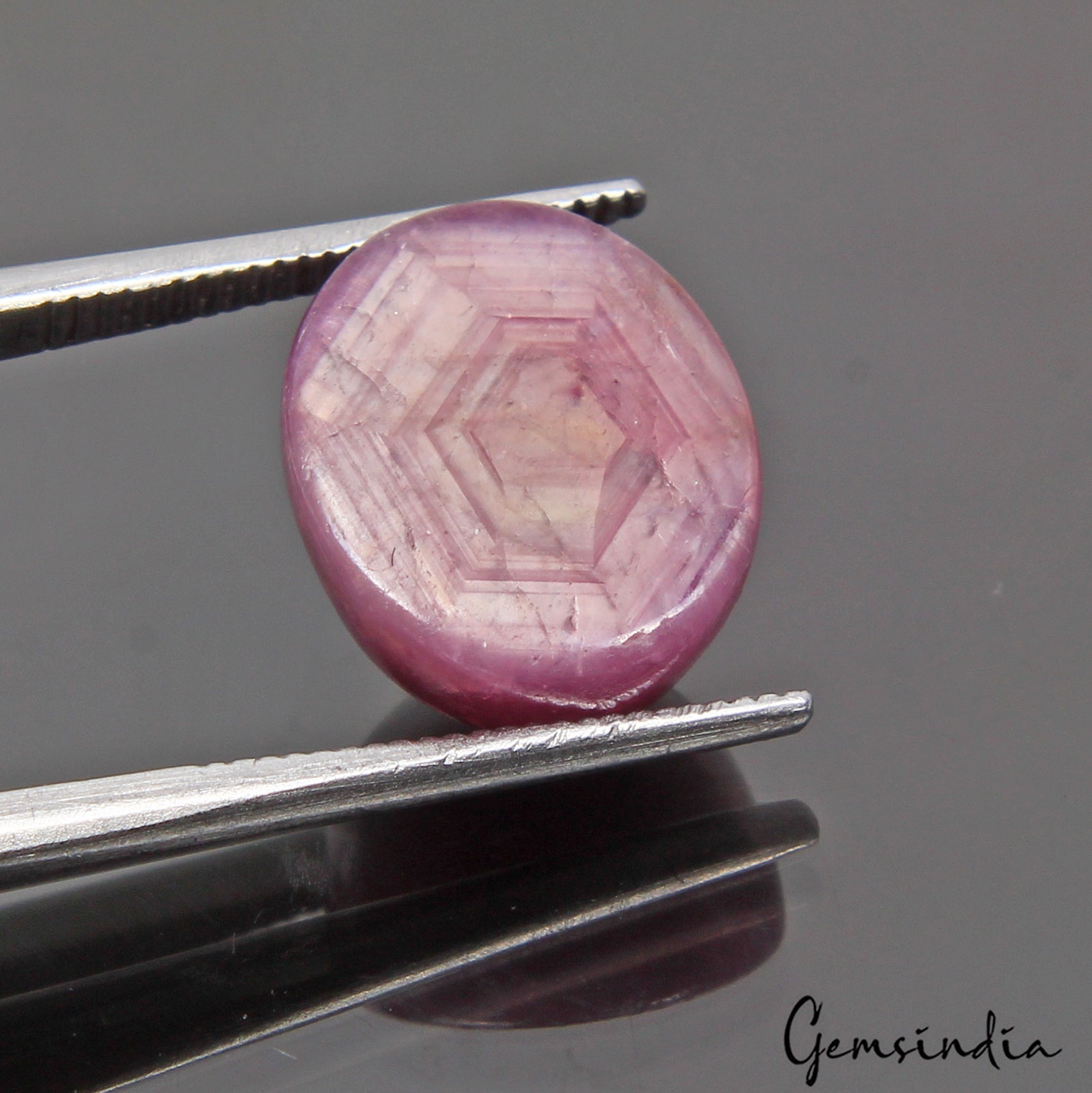 Certified 11.20 Cts Natural Pink Star Ruby Oval Cab Rare Loose Gem For Ring-RH