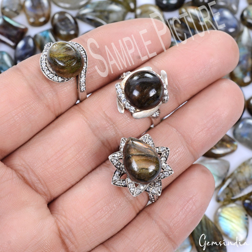 800 Ct Natural Untreated Multi Shine Labradorite Mix Cab Loose Gemstone Lot 77Pc