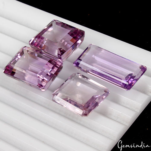 Amethyst Lot, Loose Gemstone, Purple — 4 Pieces, 18mm to 27mm, 117.20 Ct, Brazil