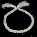 125 Ct Natural Untreated Blue Shine Moonstone Drilled Round Cut Beads Strand 10"