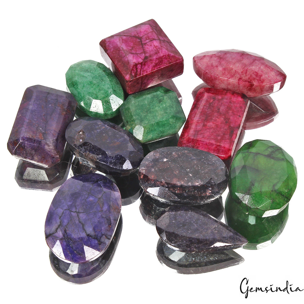 Emerald Lot, Loose Gemstone, Multi Color — 11 Pieces, 22mm to 36mm, 820 Ct, Madagascar