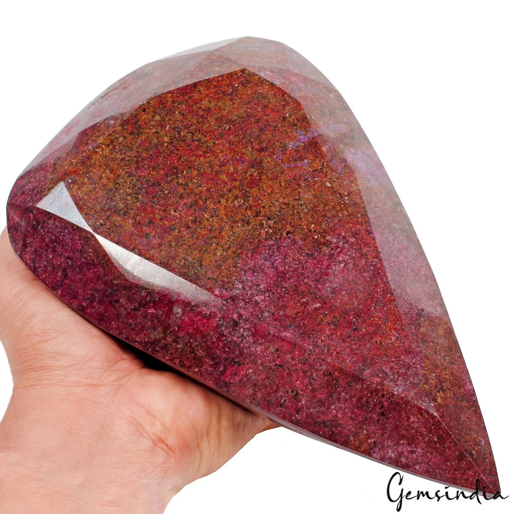 Ruby Loose Gemstone, Color Enhanced, Red — 8.5 x 5.5 x 4 Inch, 23150 Ct (4.63 Kg), Madagascar