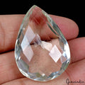 100 Ct Smoky Brown Quartz Natural Earth Mined Unheated Checker Cut Pear Gemstone