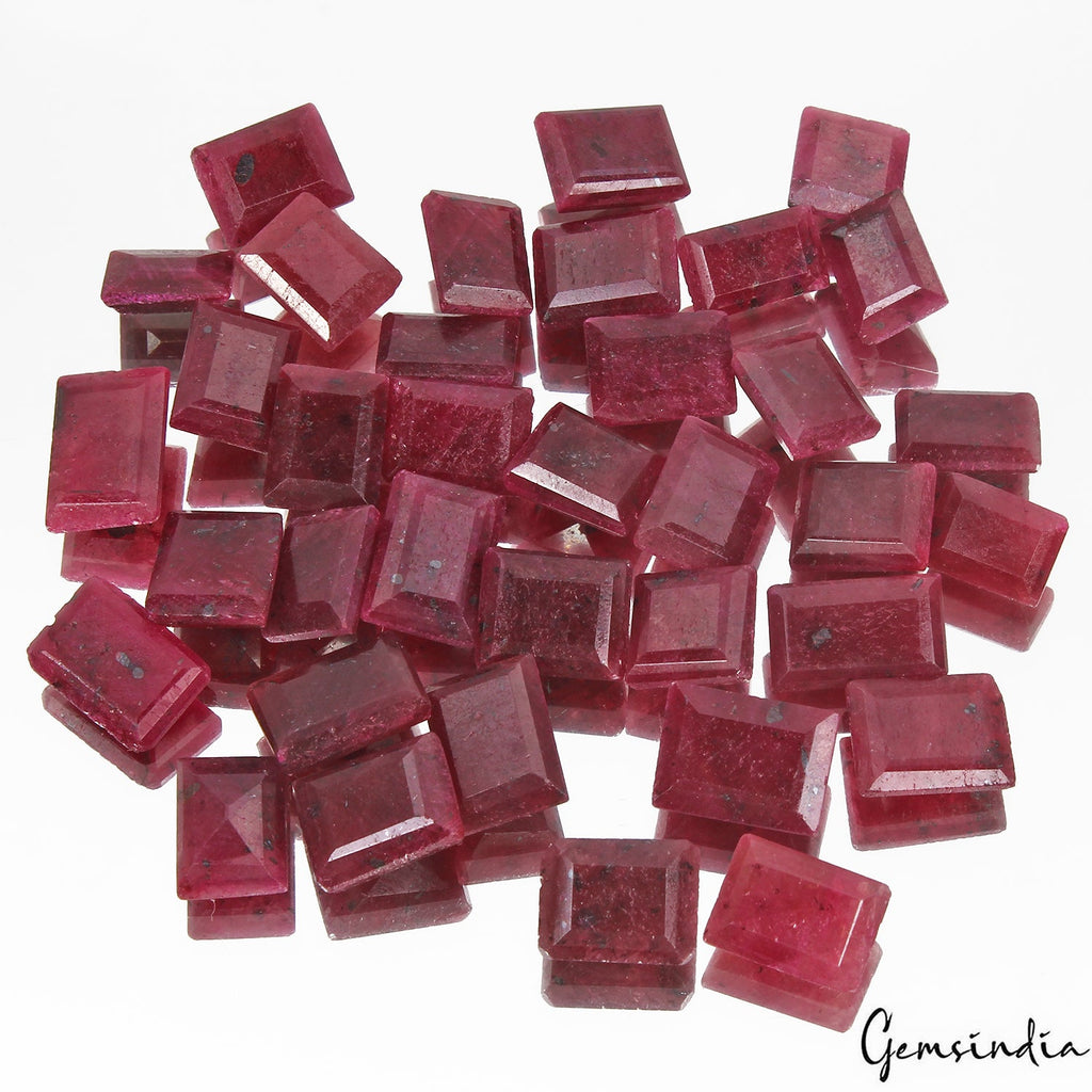 Certified 430 Ct/36 Pcs Natural Red Ruby Baguette Cut Loose Gems Lot For Jewelry