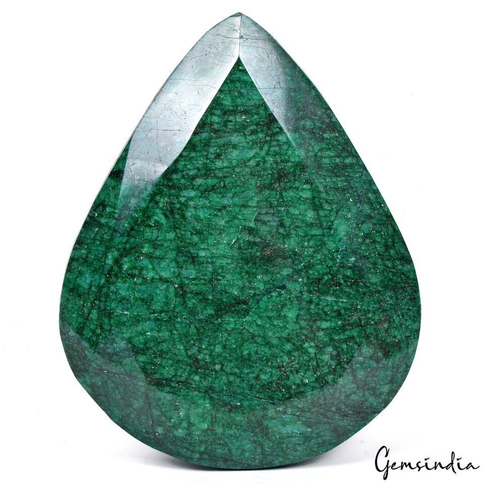 Museum Size 2.3Kg Natural Brazilian Green Emerald Pear Cut Earth Mined Huge Gem