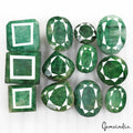 680 Cts/12 Pcs Natural Brazilian Green Emerald Mix Cut Loose Wholesale Gems Lot