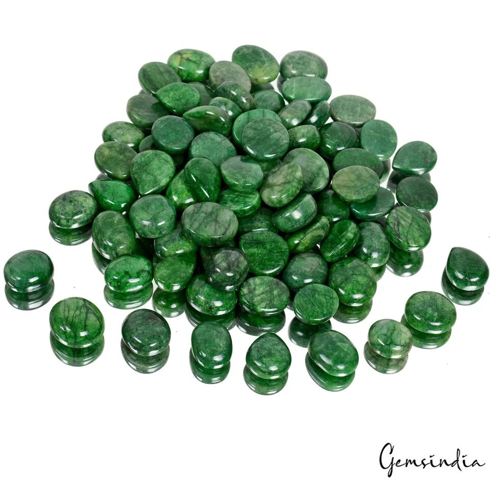 1380 Ct/86 Pcs Natural Top Quality Green Emerald Mix Cab Wholesale Gemstones Lot