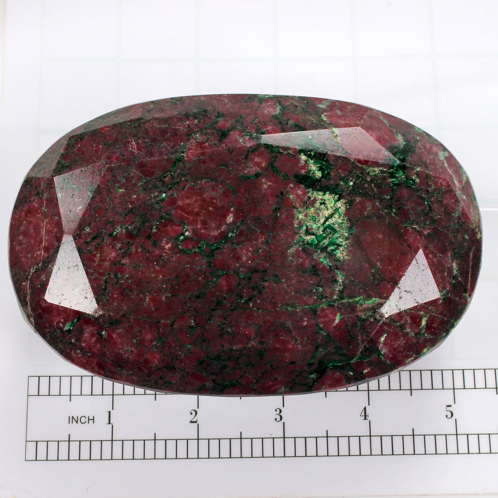 1.3 Kilo ~Rare Natural Ruby Zoisite Earth Mined Oval Cut Museum Grade Gemstone