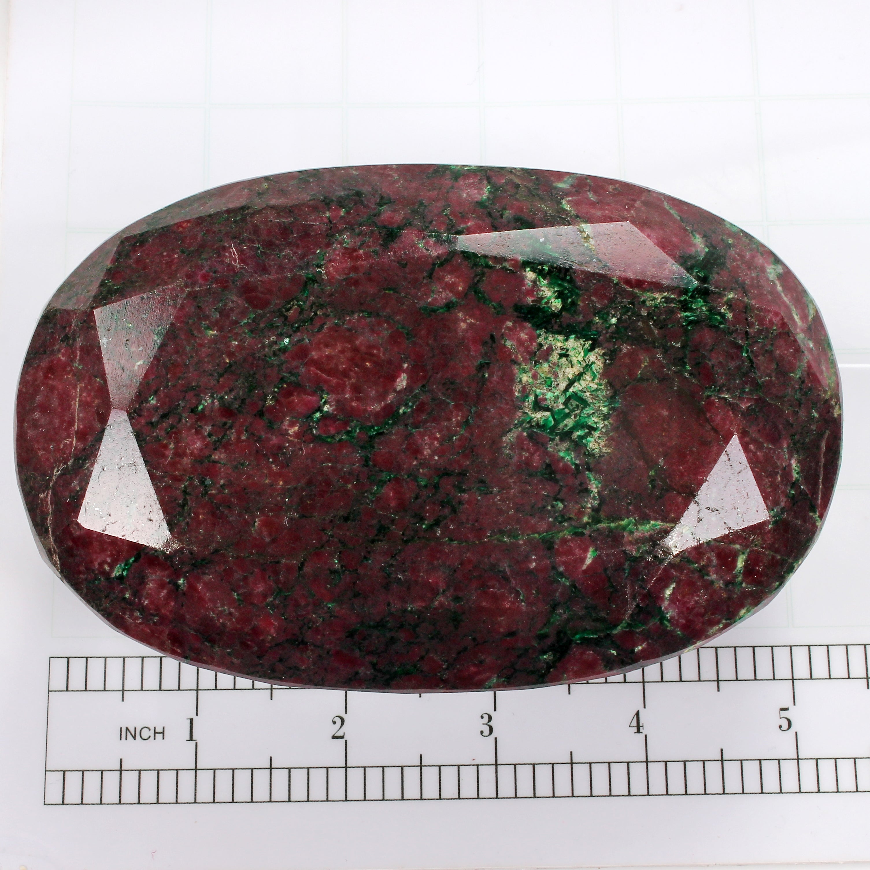1.3 Kilo ~Rare Natural Ruby Zoisite Earth Mined Oval Cut Museum Grade Gemstone