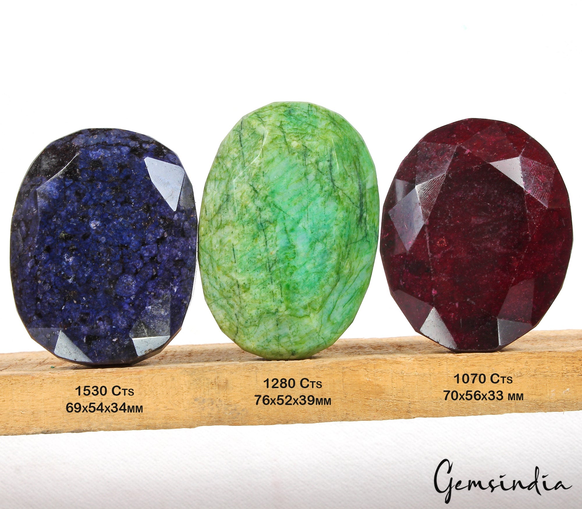 3880 Cts Natural Ruby, Sapphire & Emerald Oval Cut Loose Gemstones Lot 69-76mm