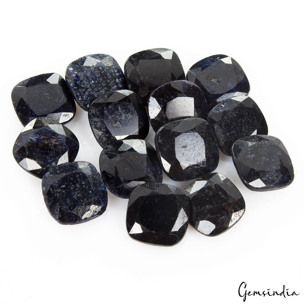 Certified 113.80 Cts/14 Pcs Natural Blue Sapphire 11mm Cushion Cut Loose Gems