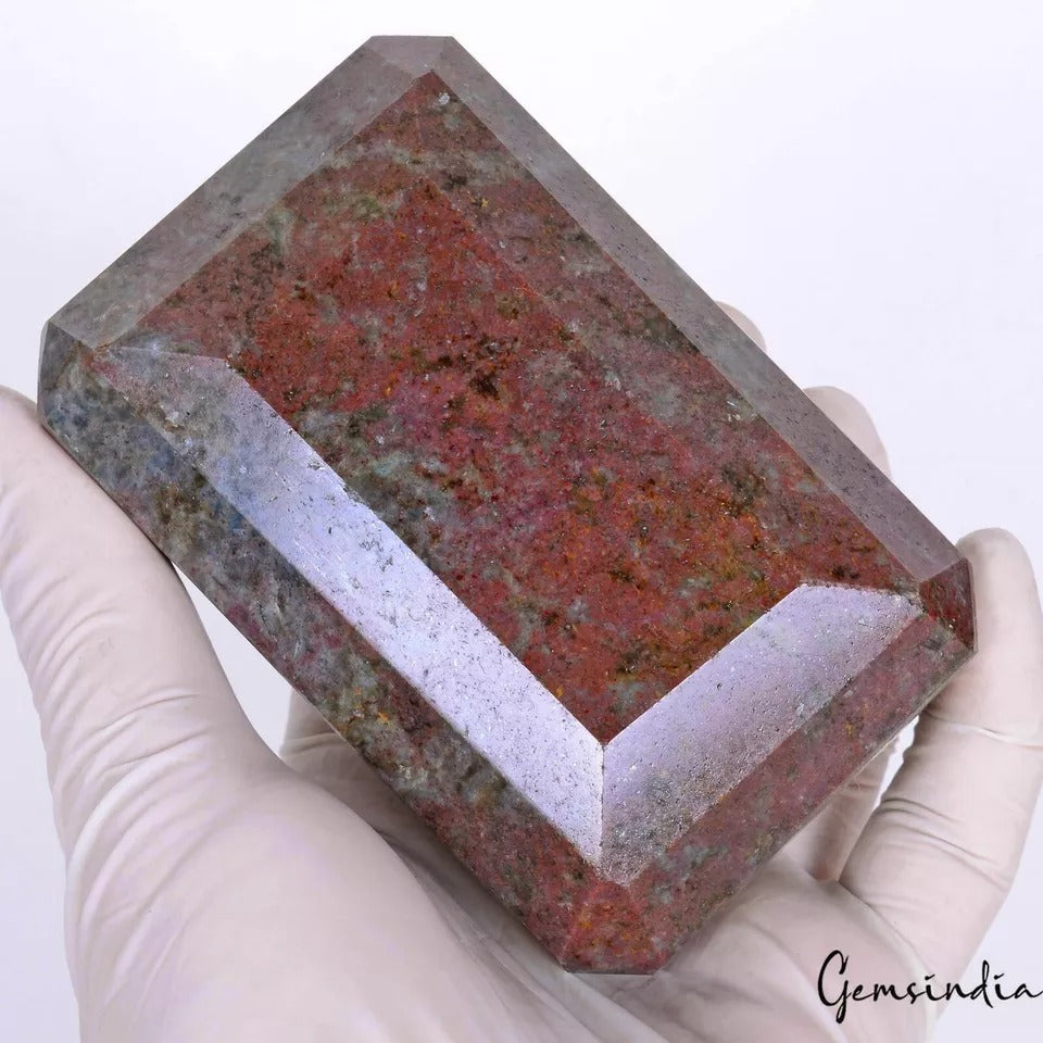 Certified 4700 Cts Natural Red Blue Ruby Kyanite Octagon Cut Huge Size Loose Gem