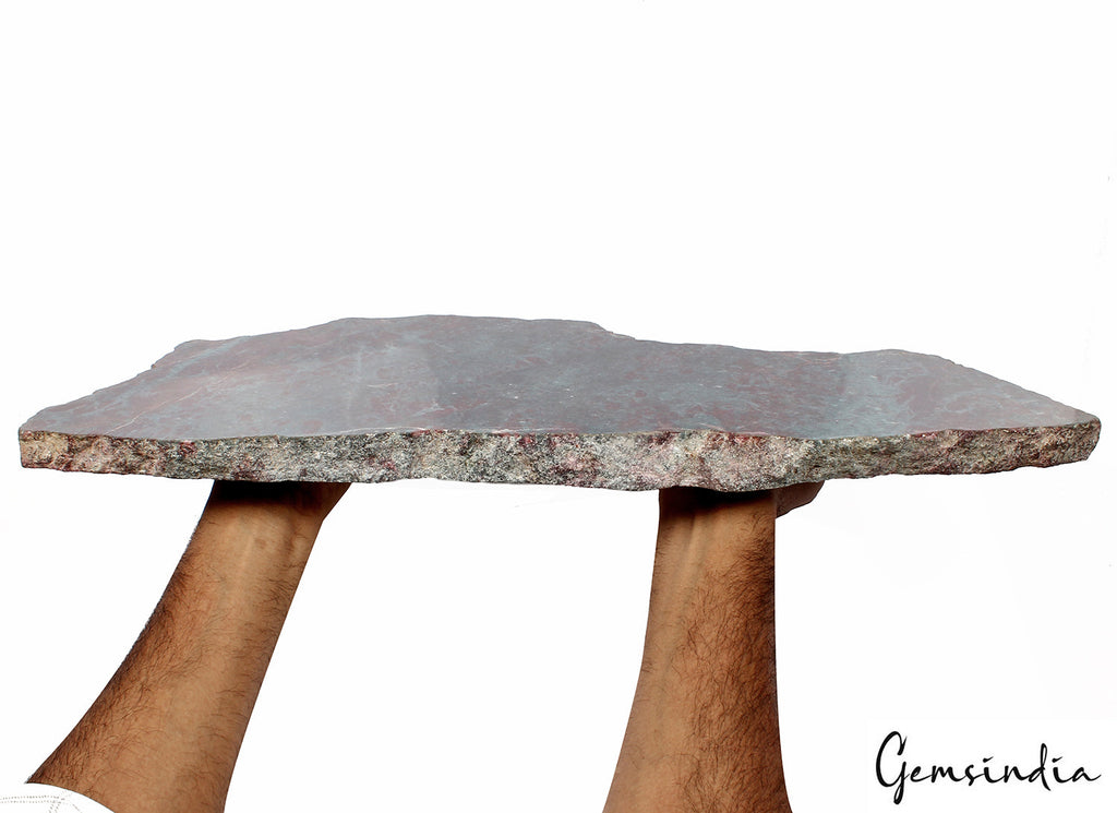 6.4kilo Ruby Kyanite Rough Slab Uncut Untreated Crystal Display Specimen w/Stand