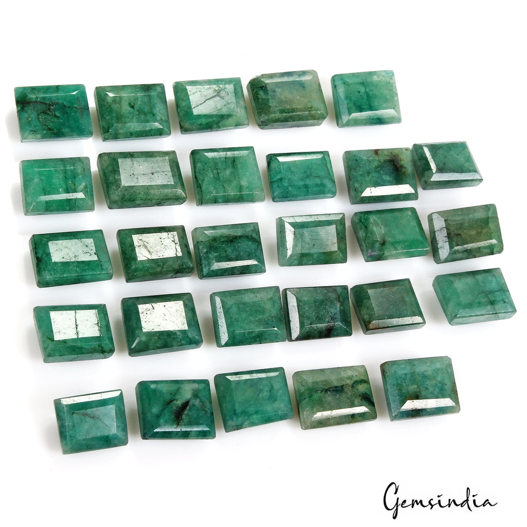 520 Cts Natural Finest Green Emerald Baguette Cut 15-19mm Loose Gemstones~ 28 Pc