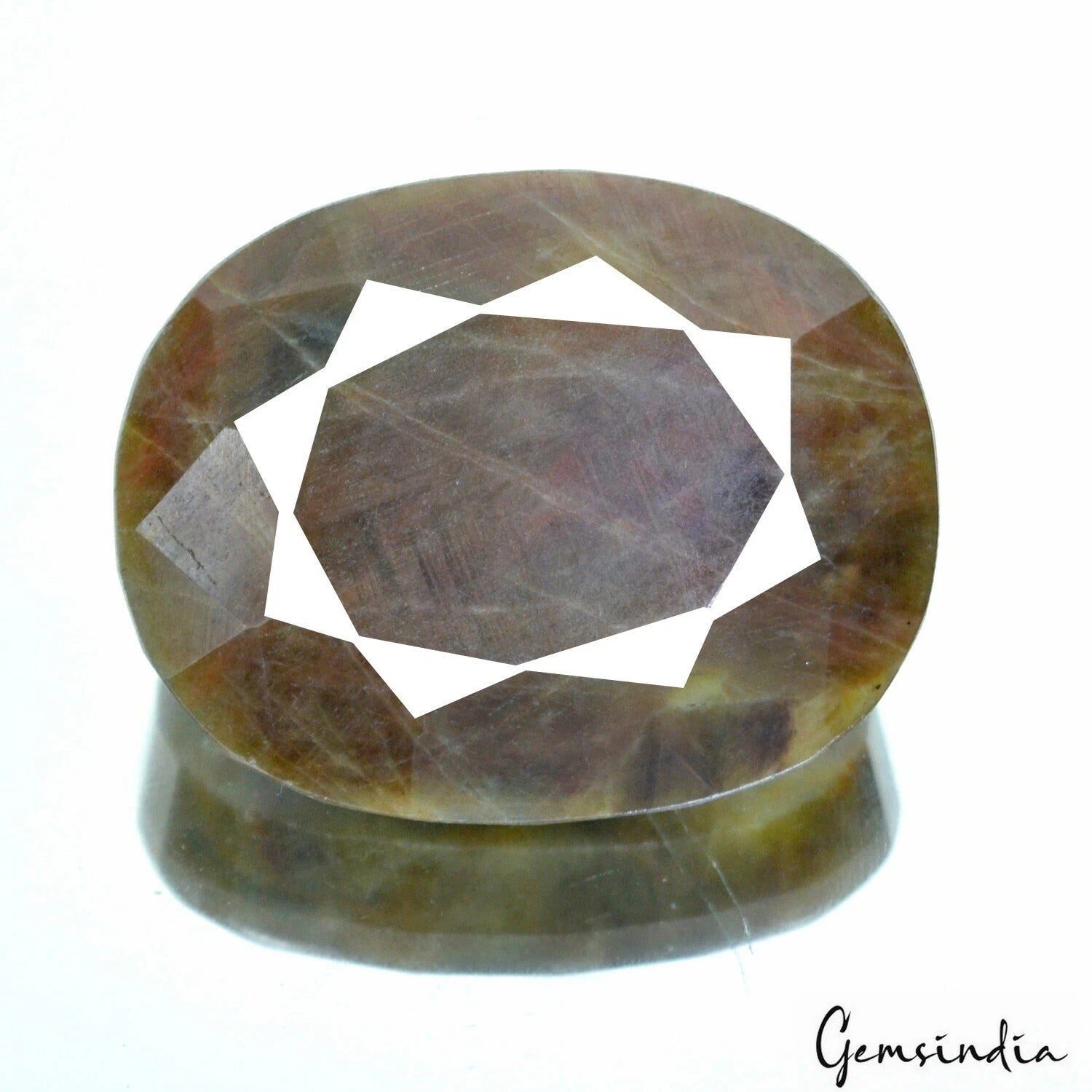Certified 500 Ct Natural Untreated Bi Color Sapphire Oval Faceted Loose Huge Gem