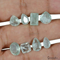 Aquamarine Lot, Loose Gemstone, Oval Pear Marquise Octagon Faceted Cut, Untreated — 10 Pieces, 09mm to 13mm, 24.35 Ct, Brazil
