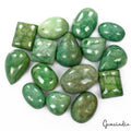 670 Cts/15 Pcs Natural Brazilian Green Emerald Mix Cab Loose Wholesale Gems Lot