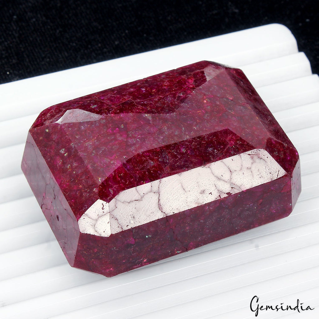 720 Ct Natural Red USA Beryl Bixbite Octagon Cut Earth Mined Huge Gemstone