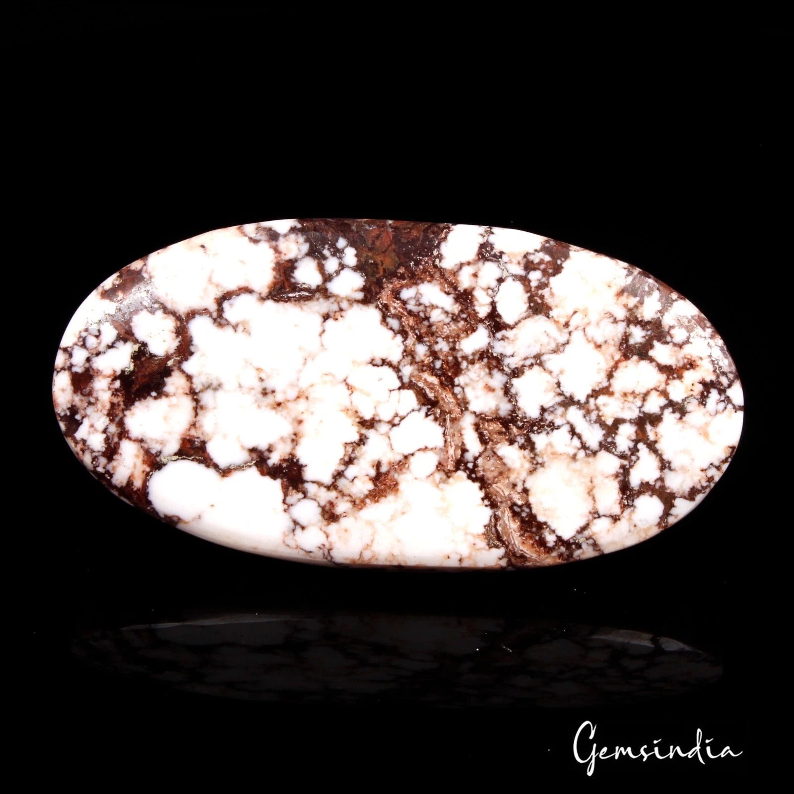 144 Cts Natural Untreated Nevada USA White Buffalo Turquoise Oval Cab Loose Gem