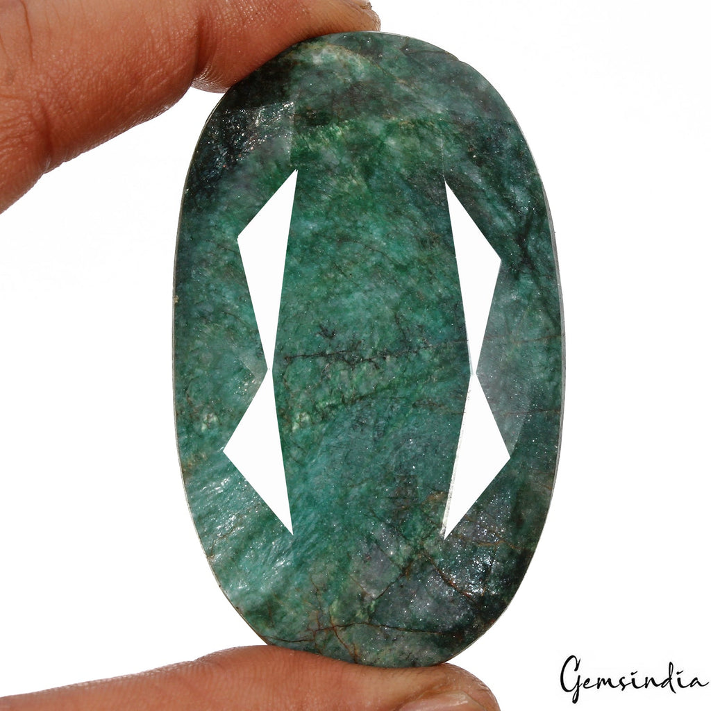 660 Ct Natural Brazilian Green Emerald Oval Faceted Cut Loose Huge Size Gemstone