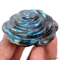 540 Cts Natural Labradorite Rose Carving Unique Decorative Huge Gemstone Piece