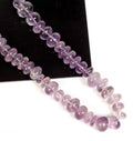 Natural Untreated Purple Amethyst Round Cabochon Center Drilled Bead Strand~13"