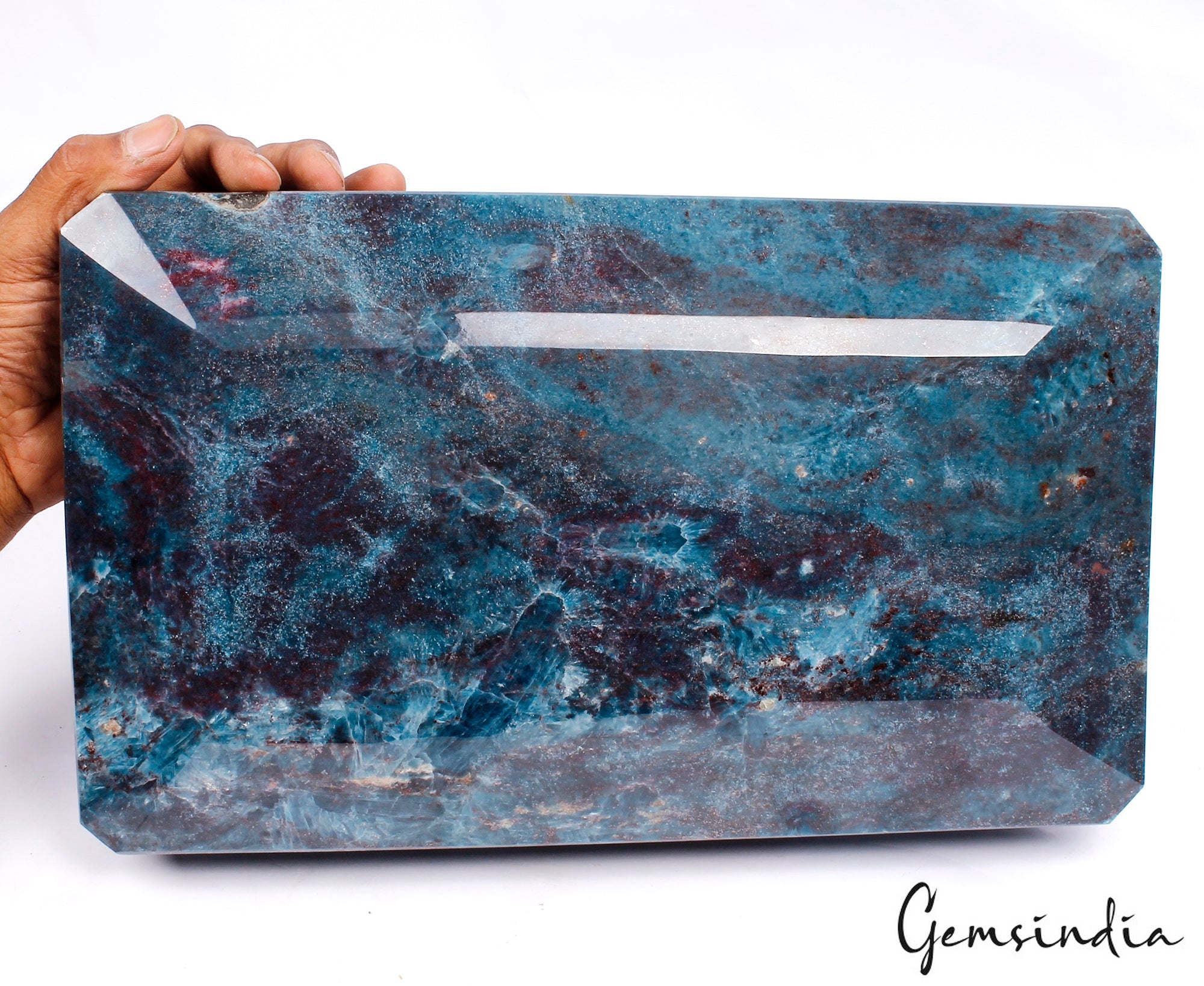 20Kilo Natural Untreated Ruby Kyanite Octagon Cut Large Gemstone From Madagascar