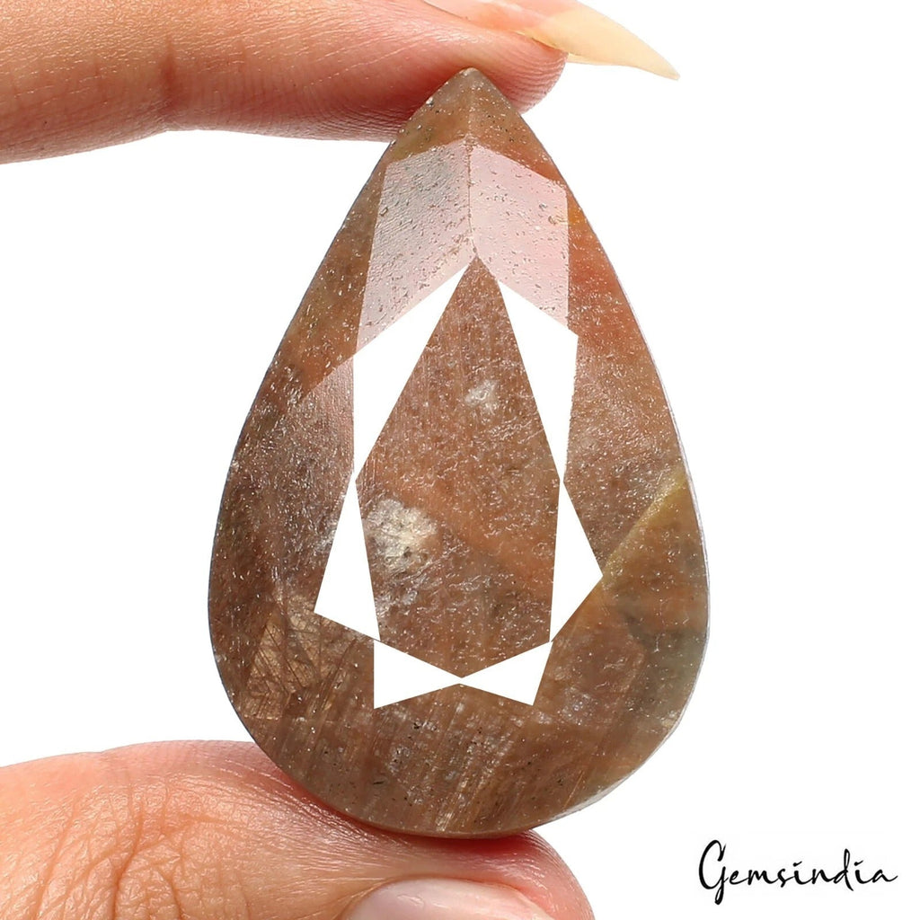 176.40 Ct Natural Untreated Brown Sapphire Pear Cut Faceted Certified Loose Gems