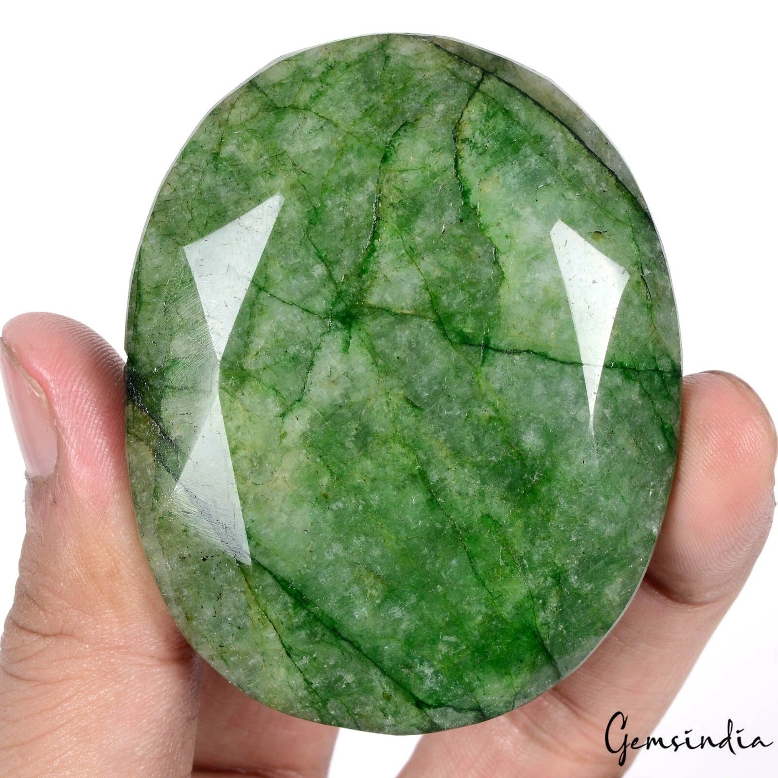 980 Ct Natural Brazilian Green Emerald Oval Faceted Cut Huge Size Loose Gemstone